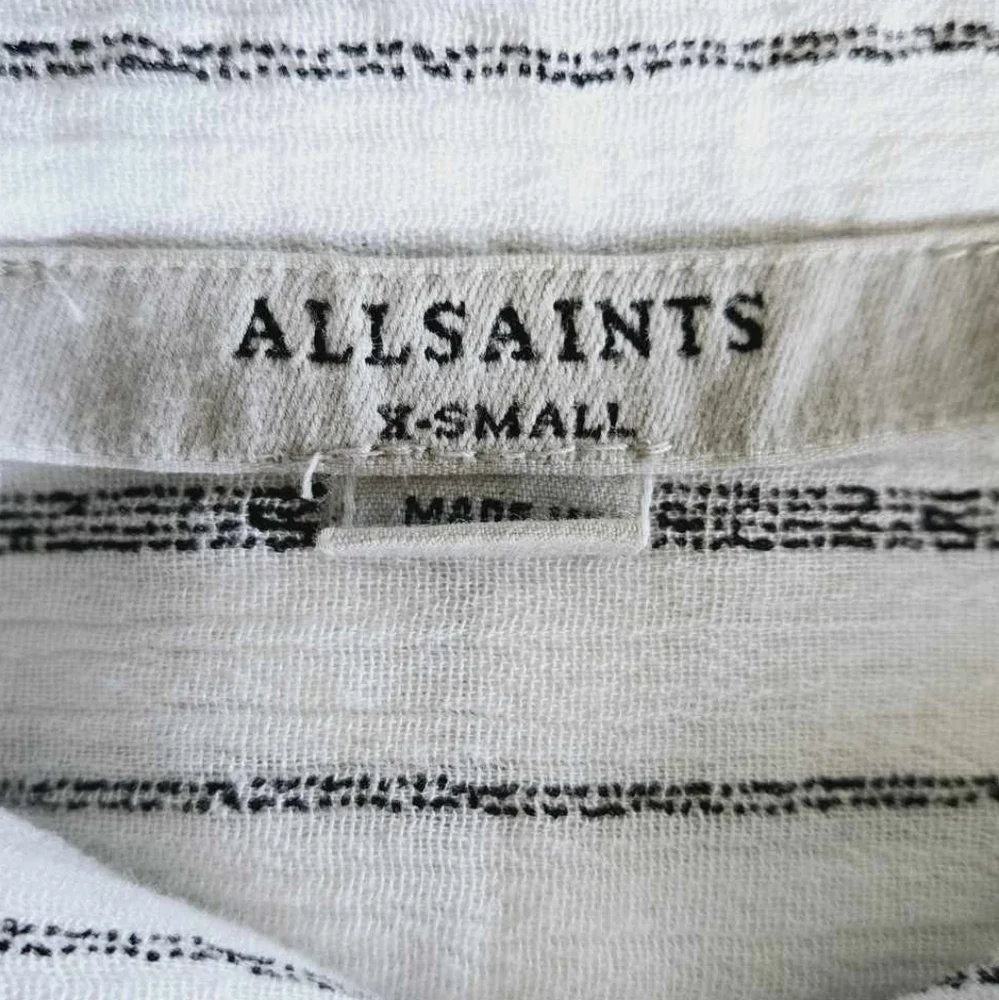 All Saints Women's‎ Saria Striped boho Striped blouse lagenlook XS